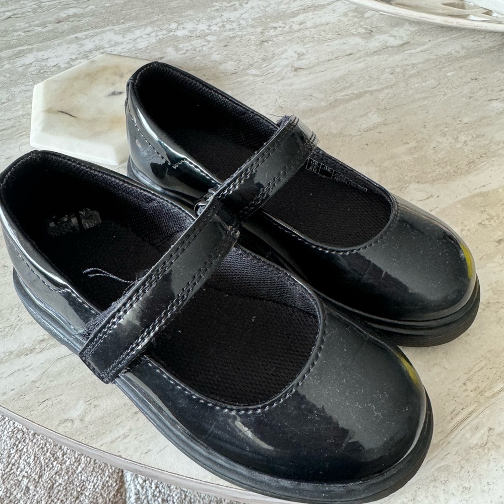 Dr. Martens Kids Black Patent Mary Jane Shoes